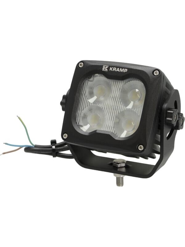 Darbinė LED lempa, 70W, 6000lm, kvadratinė, 10/45V, balta, 120x110x72mm, šildoma pagal T° jutiklį, plataus užliejimo, 4 LED, Kramp