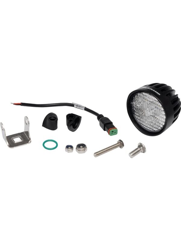 Darbinė LED lemputė, 40W, 4000lm, apvali, balta, 10/30 V, 84x126x71,8 mm, Deutsch kištukas, 4 LED, 360 laipsnių, Kramp 6 Darbinė LED lemputė, 40W, 4000lm, apvali, balta, 10/30 V, 84x126x71,8 mm, Deutsch kištukas, 4 LED, 360 laipsnių, Kramp 6