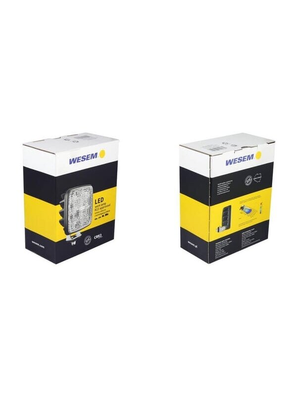 Darbinis LED apšvietimas, R23, 22W, 1600lm, kvadratinis, 12-24V, 129x105x50mm, plačiajuostis, Wesem 2