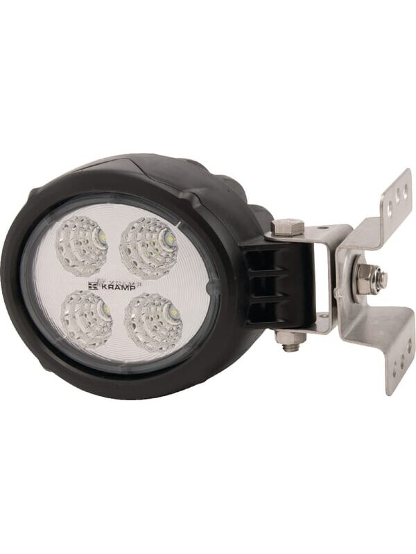 Darbinis LED žibintas, 18W, 1500lm, apvali, 10/30V, Ø 117mm Deutsch kištukas, prožektorius, 4 LED, Kramp Darbinis LED žibintas, 18W, 1500lm, apvali, 10/30V, Ø 117mm Deutsch kištukas, prožektorius, 4 LED, Kramp