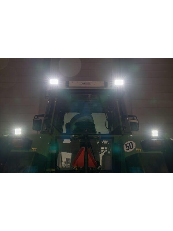 Darbinis LED žibintas, 40W, 4000lm, stačiakampis, baltas, 152x75x108mm, Deutsch kištukas, platus šviesos srautas, 8 šviesos diodai, Kramp 10