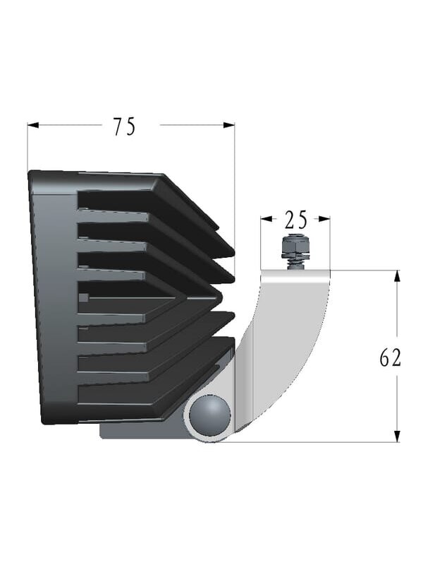 Darbinis LED žibintas, 40W, 4000lm, stačiakampis, baltas, 152x75x108mm, Deutsch kištukas, platus šviesos srautas, 8 šviesos diodai, Kramp 12 Darbinis LED žibintas, 40W, 4000lm, stačiakampis, baltas, 152x75x108mm, Deutsch kištukas, platus šviesos srautas, 8 šviesos diodai, Kramp 12