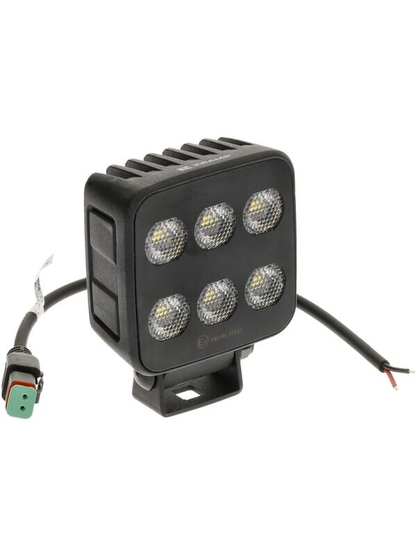 Darbinis LED žibintas, 60W, 6600lm, kvadratinis, 12/24V, baltas, 92x109.5x51.1mm Deutsch kištukas, platus šviesos srautas, 12LED's 1 Darbinis LED žibintas, 60W, 6600lm, kvadratinis, 12/24V, baltas, 92x109.5x51.1mm Deutsch kištukas, platus šviesos srautas, 12LED's 1