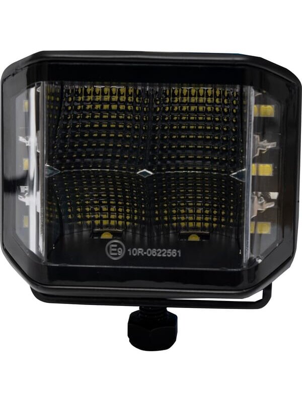 Darbinis LED žibintas, 70W, 8400 lm, kvadratinis, 12/24V, baltas, 97x77x75mm Deutsch kištukas, Flood, 10 LED diodų 9 Darbinis LED žibintas, 70W, 8400 lm, kvadratinis, 12/24V, baltas, 97x77x75mm Deutsch kištukas, Flood, 10 LED diodų 9