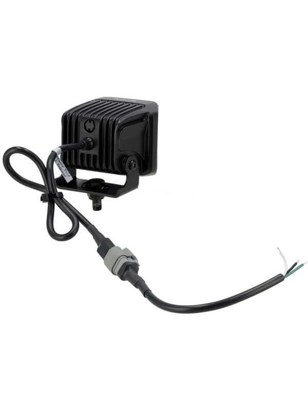 Darbinis LED žibintas, 70W, 8400lm, kvadratinis, 12/24V, baltas/oranžinis, 97x77x75mm, Deutsch kištukas, Flood, 10 LED diodų 1
