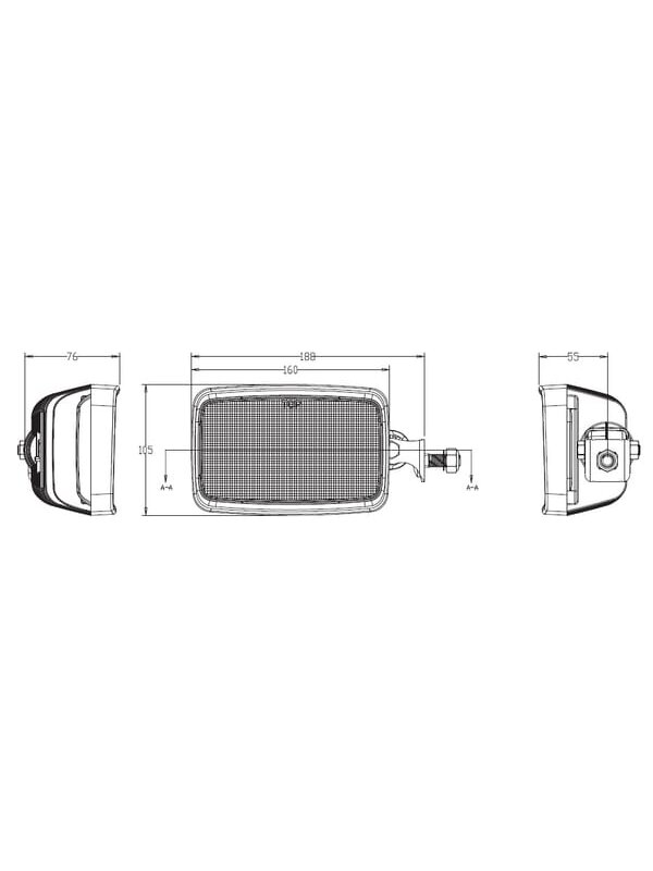 Darbinis LED žibintas, 90W, 6000lm, stačiakampis, 10-30V, baltas, potvynio, Deutsch kištukas, 30 LED, Kramp 6 Darbinis LED žibintas, 90W, 6000lm, stačiakampis, 10-30V, baltas, potvynio, Deutsch kištukas, 30 LED, Kramp 6