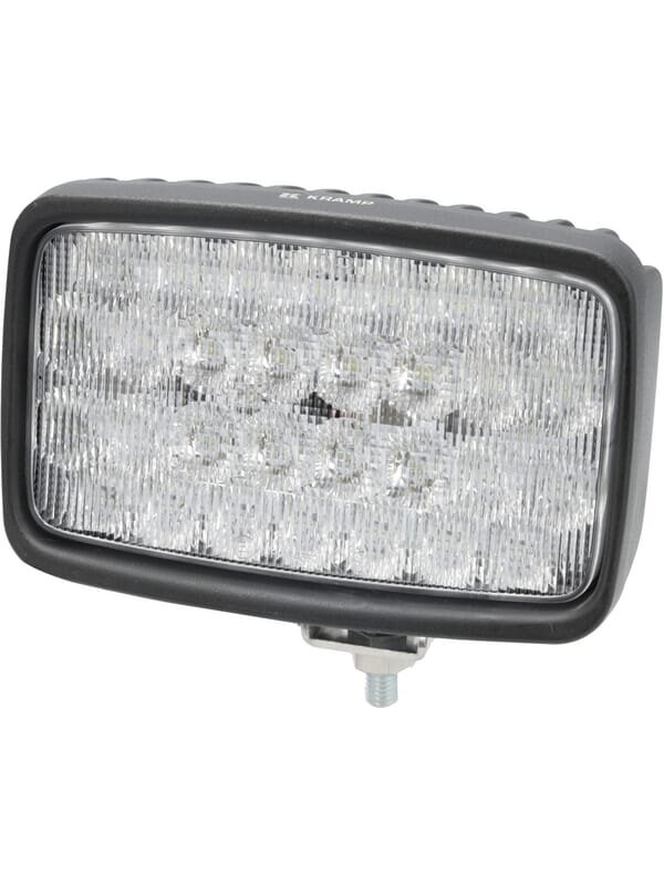 Darbinis LED žibintas, 90W, 6000lm, stačiakampis, 10-30V, baltas, potvynio, Deutsch kištukas, 30 LED, Kramp