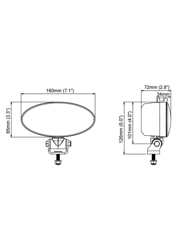 Darbo šviesos diodas LED, 32W, 3500lm, ovalus, 12/24V, baltos spalvos, tvirtinamas varžtais, sukamoji galvutė, 180x126x72mm, Deutsch 2-pin, Flood, 6 LED, SATO 725 by Nordic Lights 5 Darbo šviesos diodas LED, 32W, 3500lm, ovalus, 12/24V, baltos spalvos, tvirtinamas varžtais, sukamoji galvutė, 180x126x72mm, Deutsch 2-pin, Flood, 6 LED, SATO 725 by Nordic Lights 5