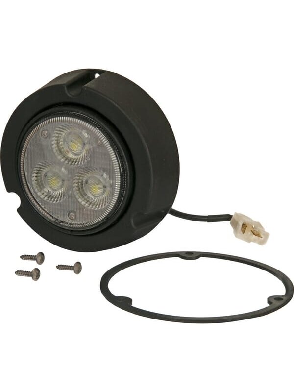 Darbo šviesos diodas LED, 36W, 4000lm, apvalus, 10-30V, Ø 119mm, AMP 2 kontaktų, plataus spindulio, 3 LED, Kramp