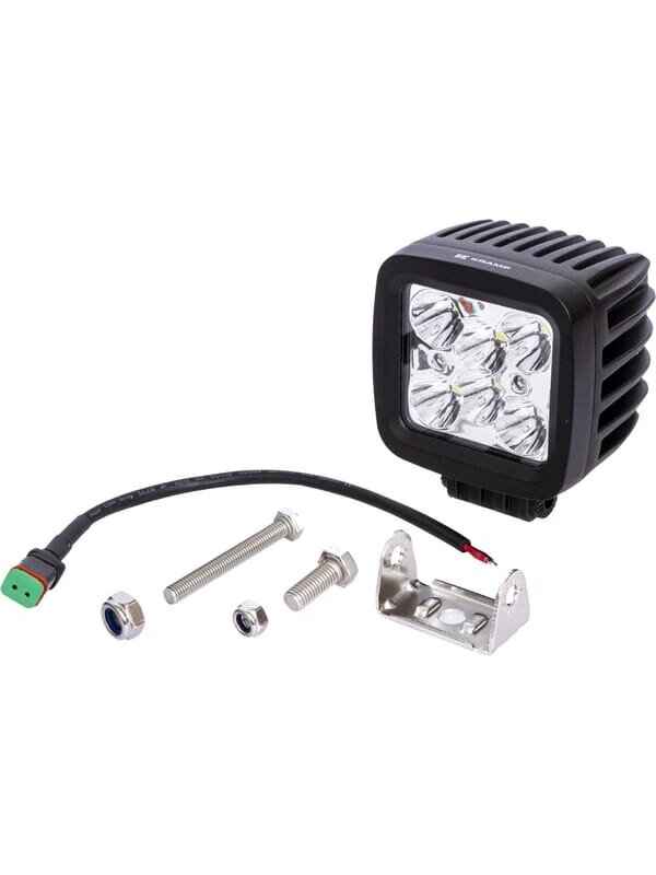 Darbo šviesos diodas LED, 42W, 3780lm, kvadratinis, 10/30V, 128x82x100mm, taškinis, 6 LED, Kramp 2