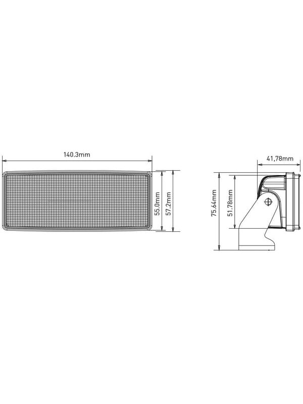 Darbo šviesos diodas LED, 42W, 3800lm, stačiakampis, 10/30V, 140.2x41.8x57.2mm, prožektorius, Kramp 5