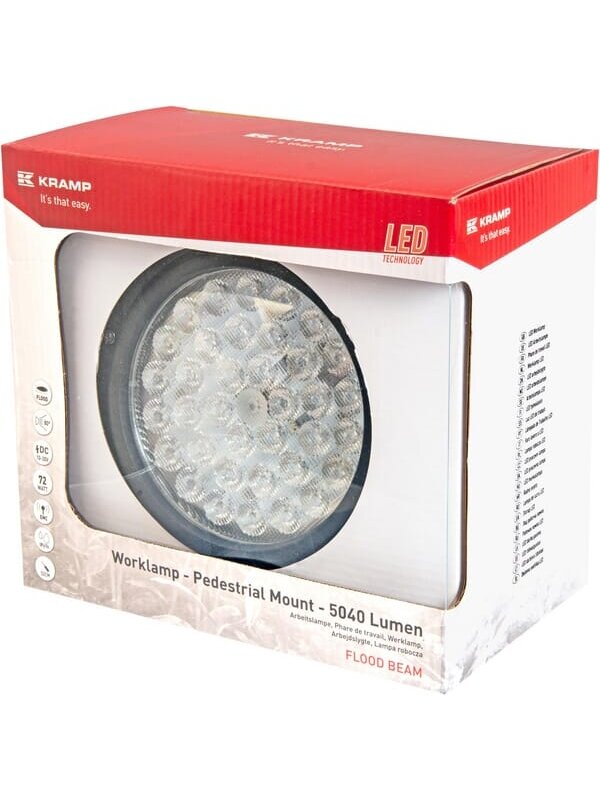 Darbo žibintas LED, 72W, 5040lm, apvali, prožektorius, Kramp 4