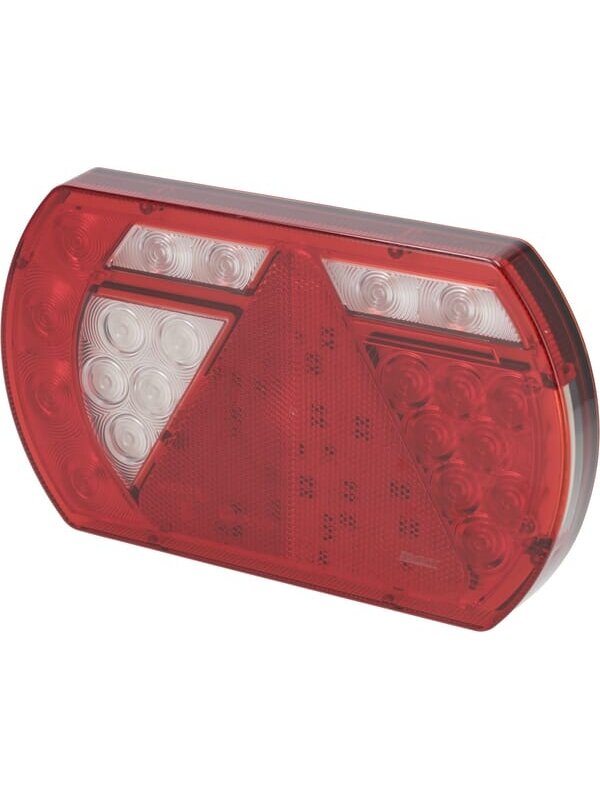 Daugiafunkcinis galinis LED žibintas, 12V, 236x140x24,3 mm, 5 kontaktų bajonetas, Kramp