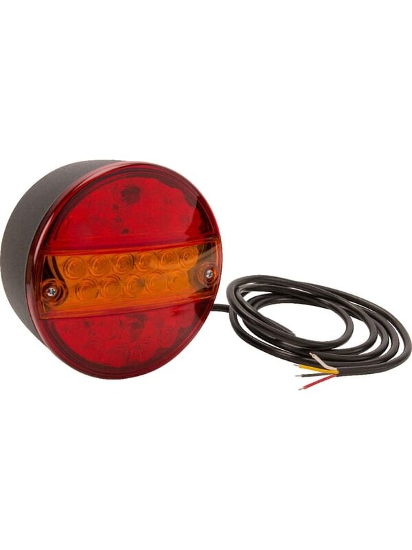 Daugiafunkcinis galinis LED žibintas, apvalus, 24 V, Ø 142 mm, Kramp