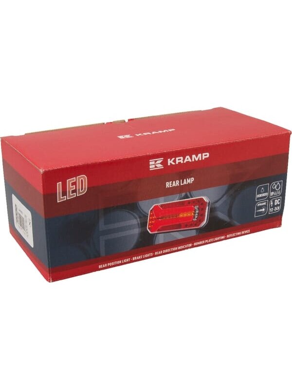 Daugiafunkcinis galinis LED žibintas, stačiakampis, 12-24 V, 236x104x61,5 mm, Kramp 1