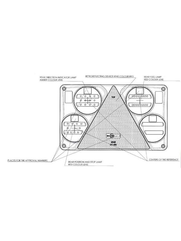 Daugiafunkcinis galinis LH žibintas LED, stačiakampis, 12-24 V, 232x142x59 mm, Kramp 9 Daugiafunkcinis galinis LH žibintas LED, stačiakampis, 12-24 V, 232x142x59 mm, Kramp 9