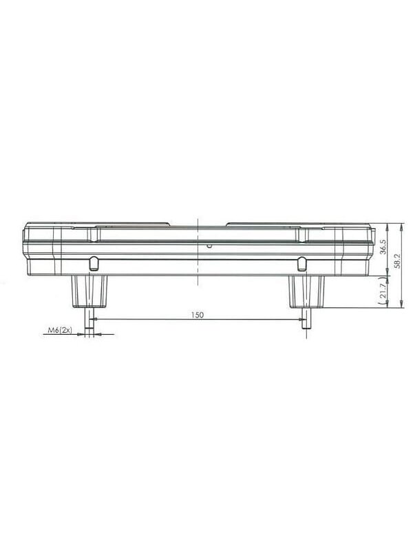 Daugiafunkcinis galinis LH žibintas LED, stačiakampis, 12-24 V, 242x134x36,5 mm, Kramp 2