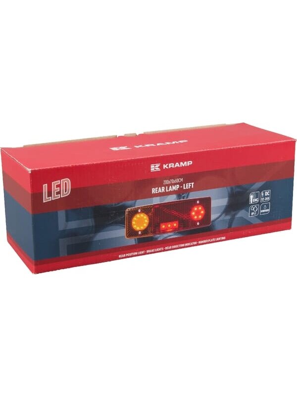 Daugiafunkcinis galinis LH žibintas LED, stačiakampis, 12-24 V, 287,5x100,5x65 mm, Kramp 2 Daugiafunkcinis galinis LH žibintas LED, stačiakampis, 12-24 V, 287,5x100,5x65 mm, Kramp 2