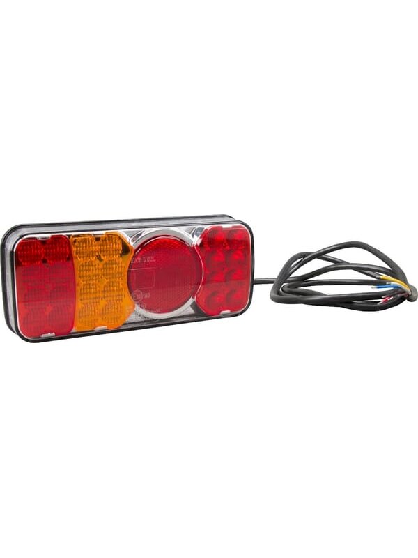 Daugiafunkcinis galinis LH žibintas LED, stačiakampis, 12-24V, 200.5x85x40mm, Kramp Daugiafunkcinis galinis LH žibintas LED, stačiakampis, 12-24V, 200.5x85x40mm, Kramp
