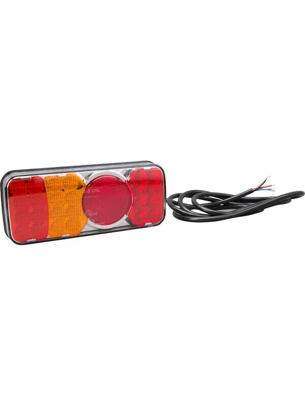 Daugiafunkcinis galinis LH žibintas LED, stačiakampis, 12-24V, 200.5x85x40mm, Kramp Daugiafunkcinis galinis LH žibintas LED, stačiakampis, 12-24V, 200.5x85x40mm, Kramp