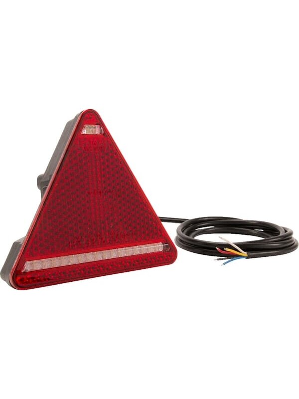 Daugiafunkcinis galinis LH žibintas LED, trikampis, 12-24 V, 163x144x38,8 mm, Kramp Daugiafunkcinis galinis LH žibintas LED, trikampis, 12-24 V, 163x144x38,8 mm, Kramp