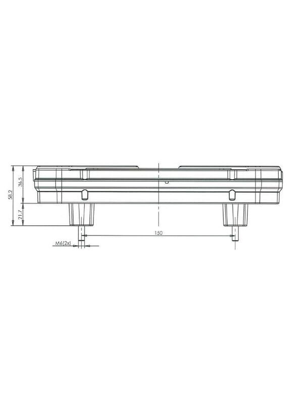 Daugiafunkcinis galinis RH žibintas LED, stačiakampis, 12-24 V, 242x134x36,5 mm, Kramp 6 Daugiafunkcinis galinis RH žibintas LED, stačiakampis, 12-24 V, 242x134x36,5 mm, Kramp 6