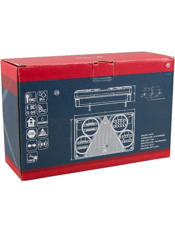 Daugiafunkcinis galinis RH žibintas LED, stačiakampis, 12-24V, 232x142x59mm, Kramp 4 Daugiafunkcinis galinis RH žibintas LED, stačiakampis, 12-24V, 232x142x59mm, Kramp 4