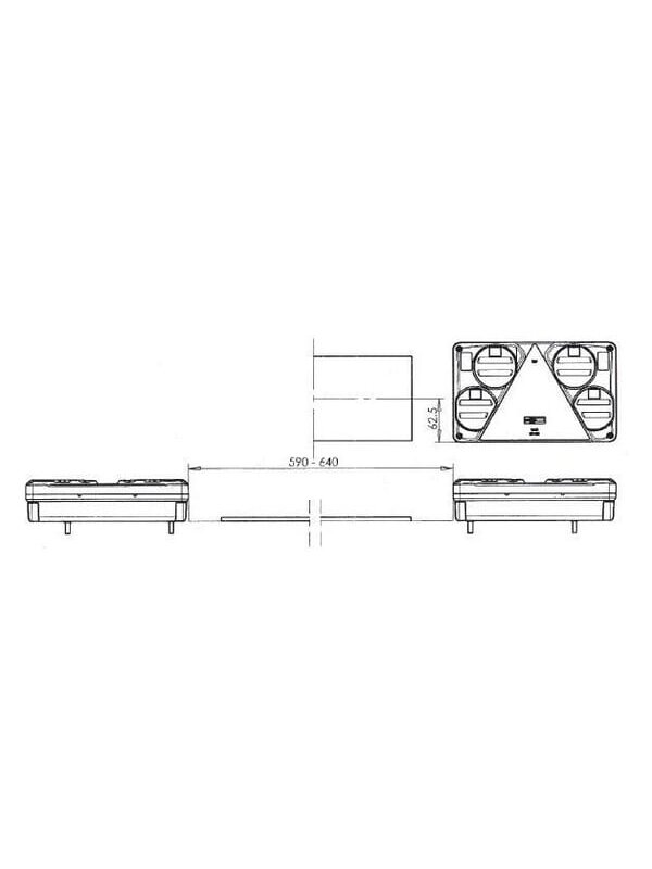 Daugiafunkcinis galinis RH žibintas LED, stačiakampis, 12-24V, 232x142x59mm, Kramp 7 Daugiafunkcinis galinis RH žibintas LED, stačiakampis, 12-24V, 232x142x59mm, Kramp 7
