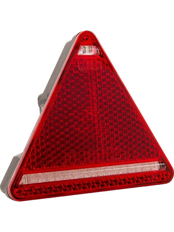 Daugiafunkcinis galinis RH žibintas LED, trikampis, 12-24 V, 163x144x38,8 mm, 5 kontaktų, Kramp