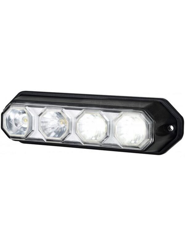 Daugiafunkcinis priekinis LED žibintas, stačiakampis, 12-24 V, baltos spalvos, 147x37x42 mm, 4 LED, Kramp 2