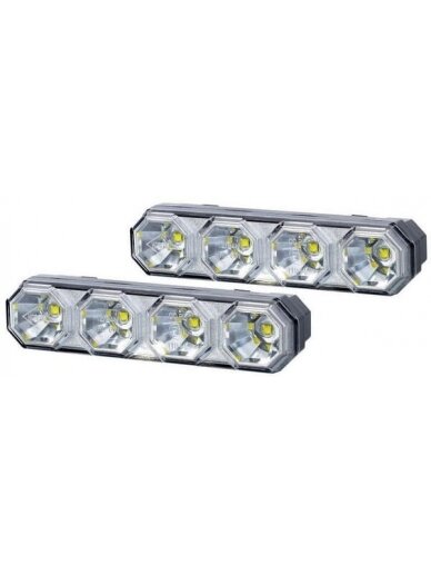 Dienos šviesos diodas LED, 6/6W, stačiakampis, 12/24V, baltos spalvos, 120,5x31,7x32 mm, 4 LED, Kramp Dienos šviesos diodas LED, 6/6W, stačiakampis, 12/24V, baltos spalvos, 120,5x31,7x32 mm, 4 LED, Kramp