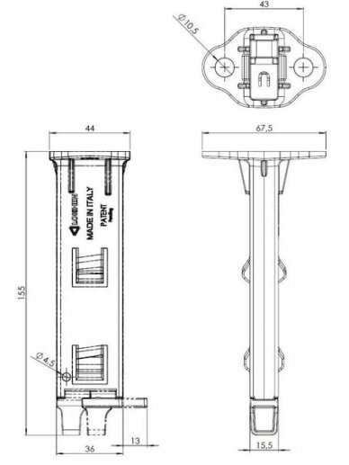Dvigubas ratų laikiklis Beam®, skirtas Origamy® 36 6 Dvigubas ratų laikiklis Beam®, skirtas Origamy® 36 6