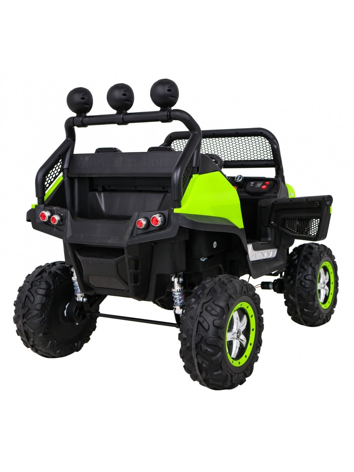Elektromobilis vaikams Mercedes BENZ UNIMOG Green 7 Elektromobilis vaikams Mercedes BENZ UNIMOG Green 7