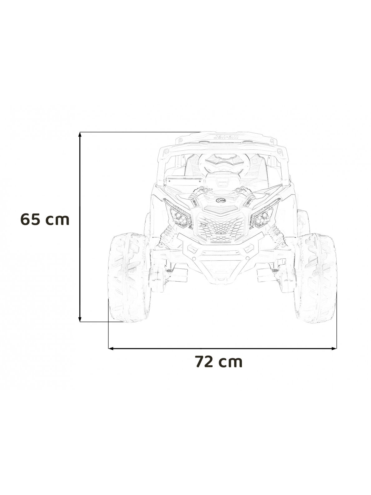 Elektromobilis vaikams ATV CAN-AM Maverick Yellow 19 Elektromobilis vaikams ATV CAN-AM Maverick Yellow 19