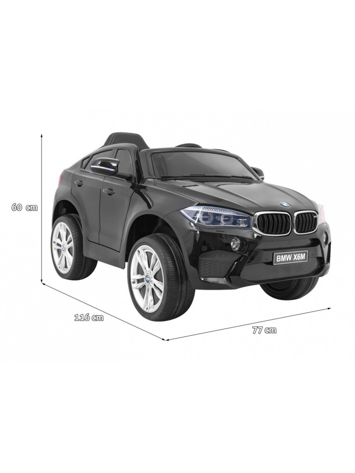 Elektromobilis vaikams BMW X6M Lakuotas juodas 1