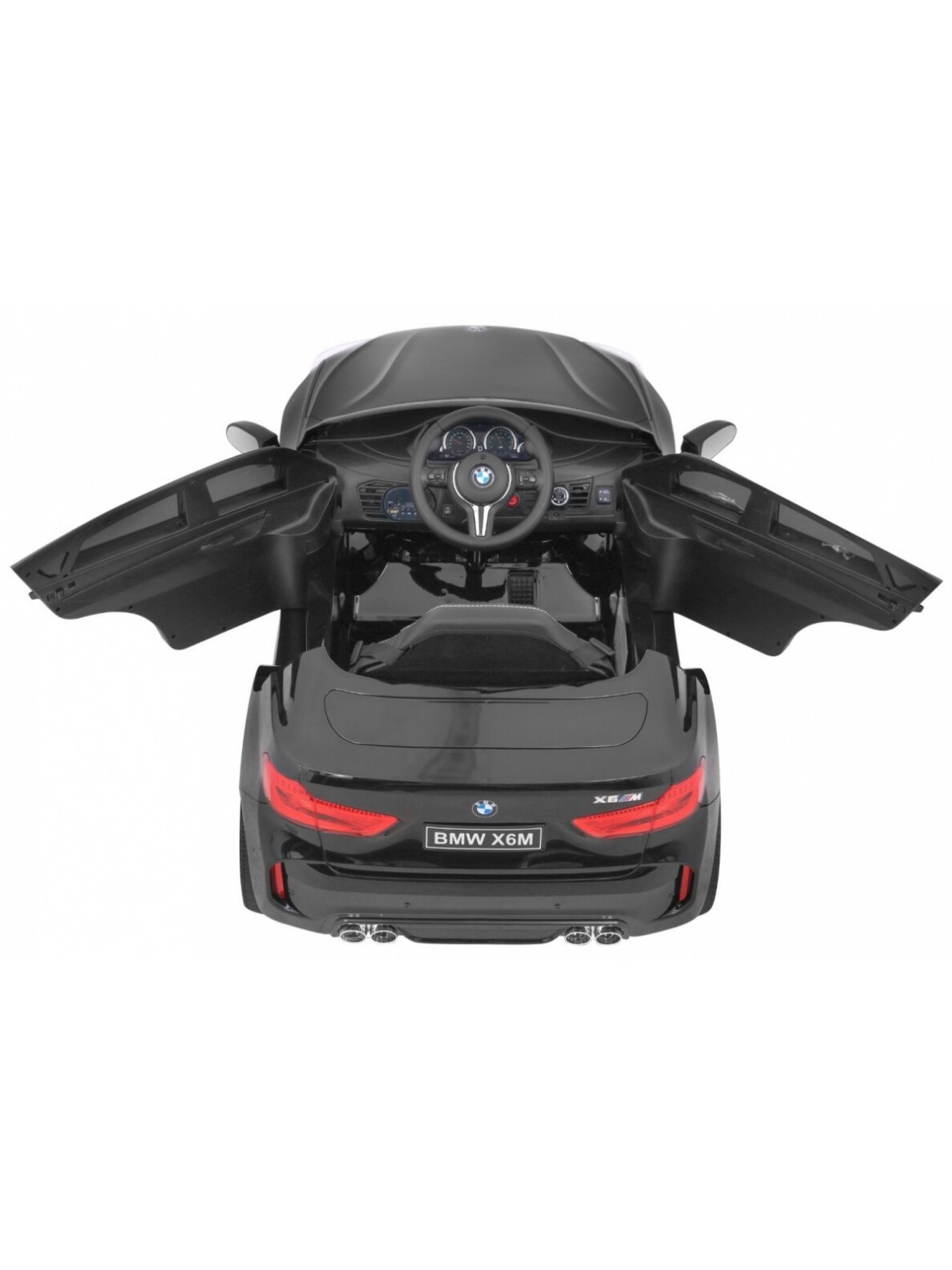 Elektromobilis vaikams BMW X6M Lakuotas juodas 8