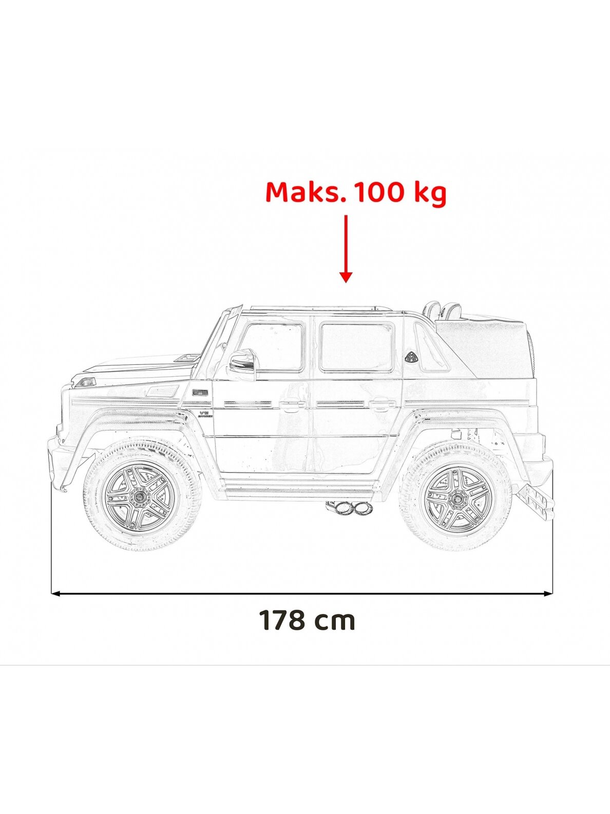 Elektromobilis vaikams Mercedes Benz MAYBACH G650 STRONG Blue 20