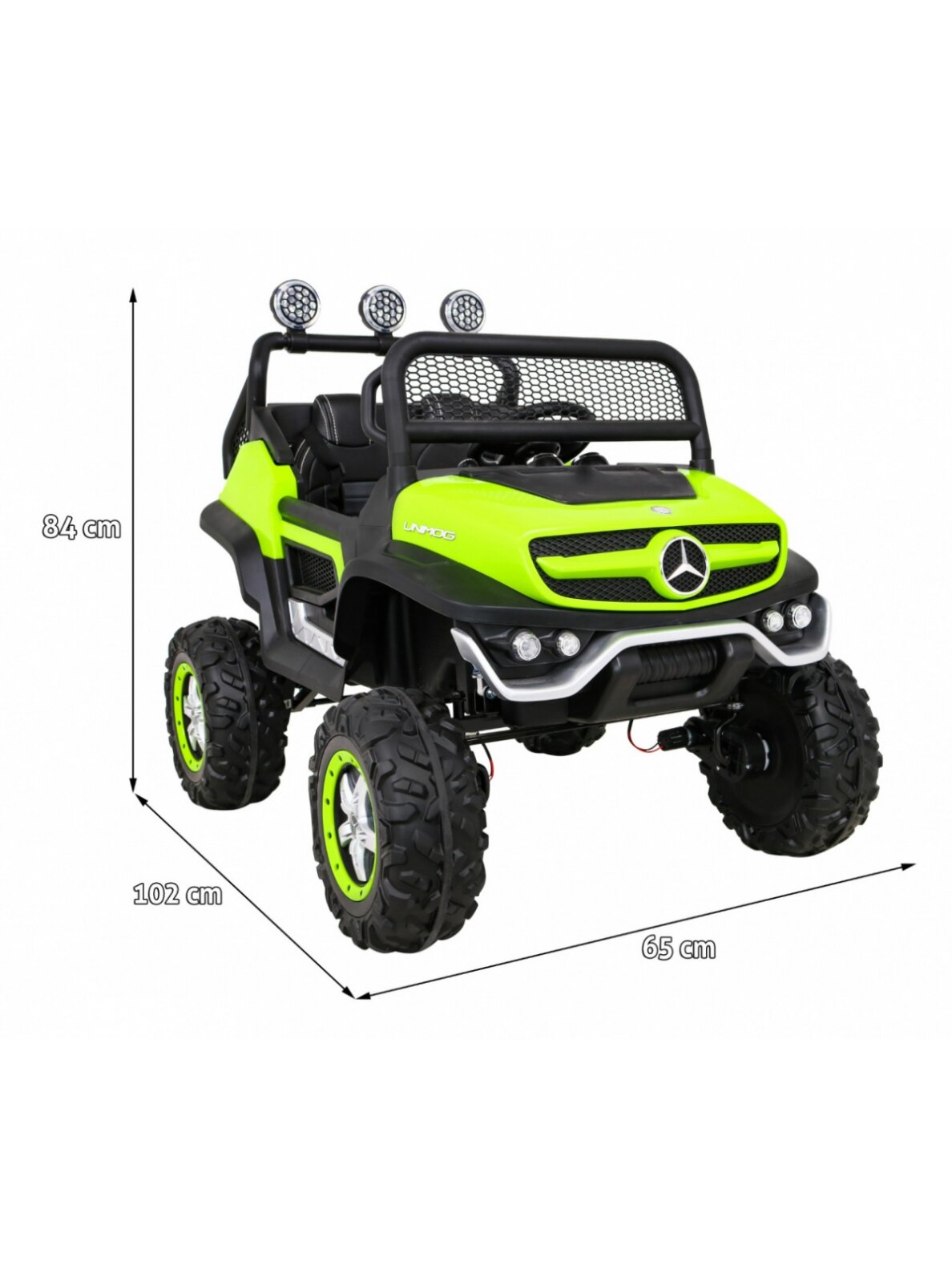 Elektromobilis vaikams Mercedes BENZ UNIMOG Green 1
