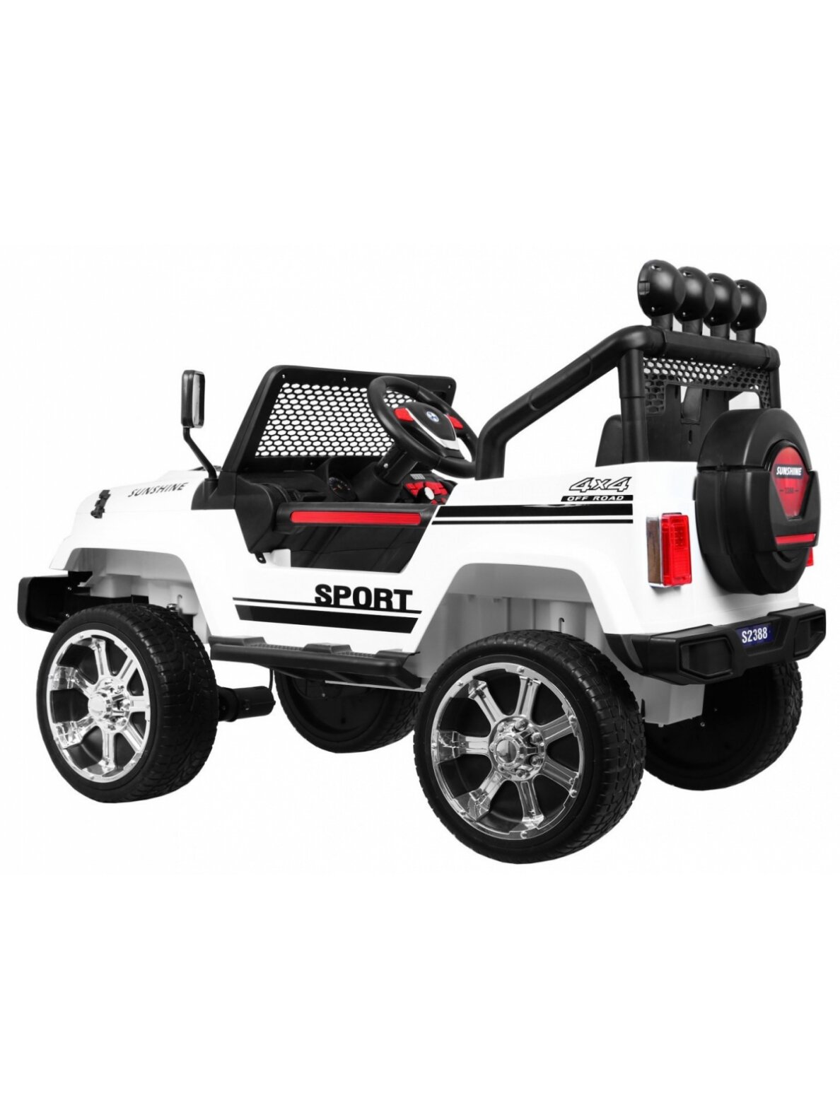 Elektromobilis vaikams NAUJAS "Raptor DRIFTER" 4 x 4 Baltas 1