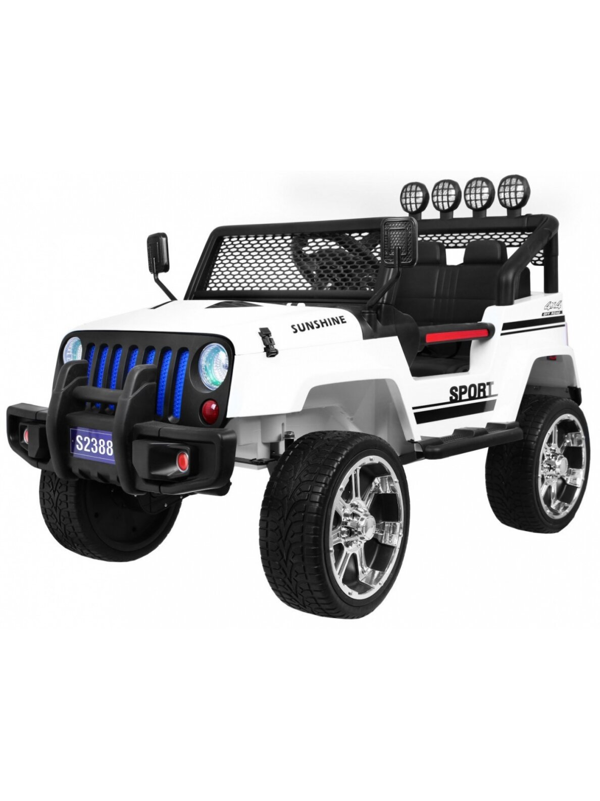 Elektromobilis vaikams NAUJAS "Raptor DRIFTER" 4 x 4 Baltas