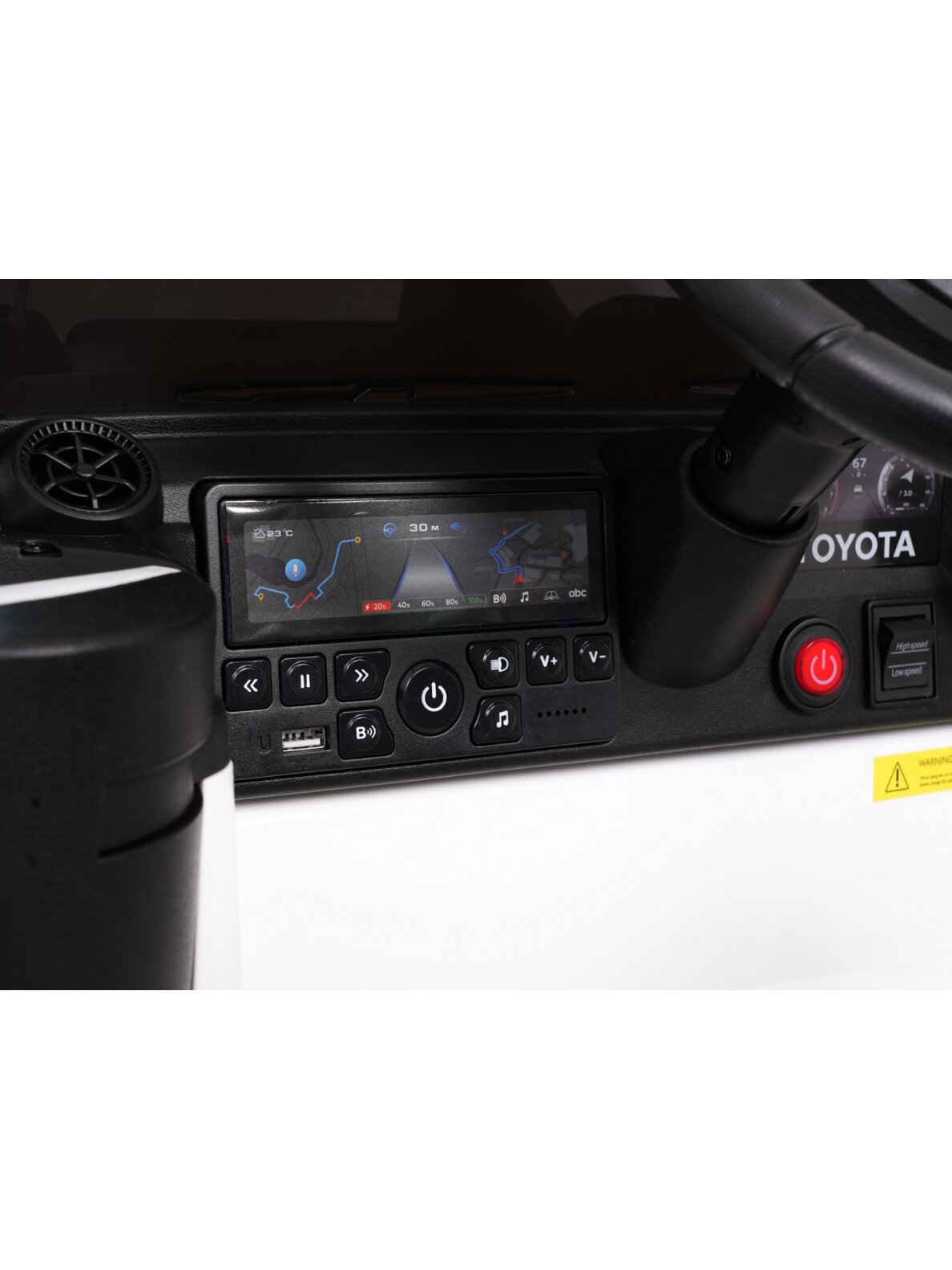 Elektromobilis vaikams Toyota Land Cruiser PRADO White 10 Elektromobilis vaikams Toyota Land Cruiser PRADO White 10