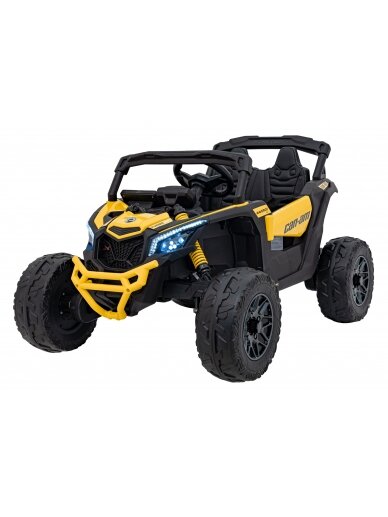 Elektromobilis vaikams ATV CAN-AM Maverick Yellow 2 Elektromobilis vaikams ATV CAN-AM Maverick Yellow 2