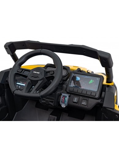 Elektromobilis vaikams ATV CAN-AM Maverick Yellow 9 Elektromobilis vaikams ATV CAN-AM Maverick Yellow 9