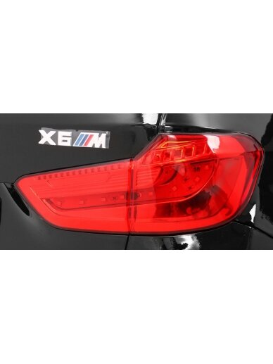 Elektromobilis vaikams BMW X6M Lakuotas juodas 10
