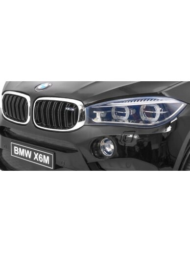 Elektromobilis vaikams BMW X6M Lakuotas juodas 4