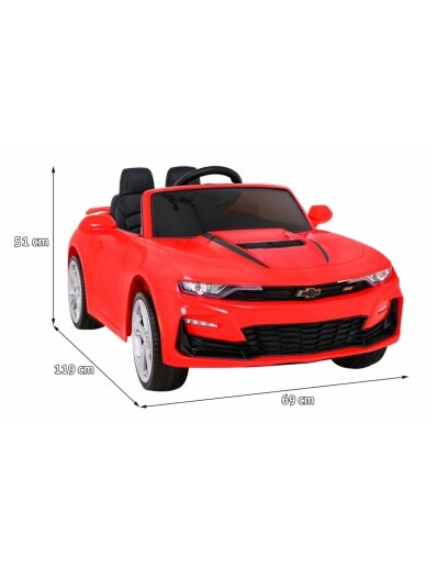 Elektromobilis vaikams Chevrolet CAMARO 2SS Red 1 Elektromobilis vaikams Chevrolet CAMARO 2SS Red 1