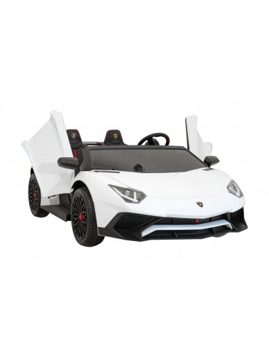 Elektromobilis vaikams Lamborghini Aventador SV White 1 Elektromobilis vaikams Lamborghini Aventador SV White 1
