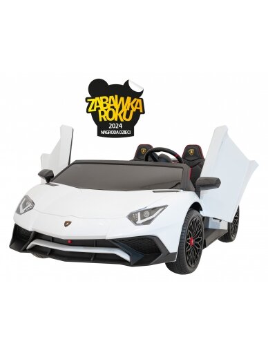 Elektromobilis vaikams Lamborghini Aventador SV White 24 Elektromobilis vaikams Lamborghini Aventador SV White 24