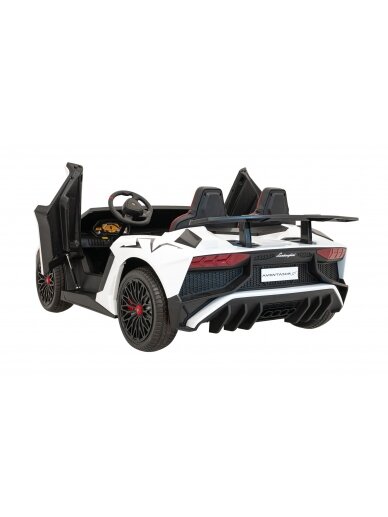Elektromobilis vaikams Lamborghini Aventador SV White 4 Elektromobilis vaikams Lamborghini Aventador SV White 4