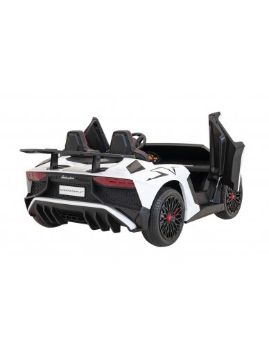 Elektromobilis vaikams Lamborghini Aventador SV White 6 Elektromobilis vaikams Lamborghini Aventador SV White 6